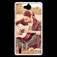 Coque Huawei Ascend G740 Guitariste peace and love 1