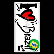 Coque Huawei Ascend G740 I love Brésil 2