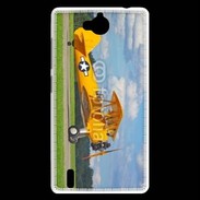 Coque Huawei Ascend G740 Avio Biplan jaune