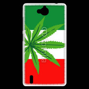 Coque Huawei Ascend G740 Drapeau italien cannabis
