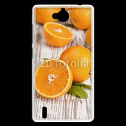 Coque Huawei Ascend G740 Belles oranges sur fond en bois