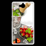 Coque Huawei Ascend G740 Champagne et fraises