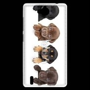 Coque Huawei Ascend G740 Alignement de petits chiens