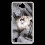 Coque Huawei Ascend G740 Chaton aux yeux bleus 10