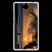 Coque Huawei Ascend G740 Couple romantique sur la plage