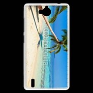 Coque Huawei Ascend G740 Palmier sur la plage tropicale