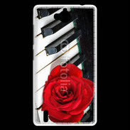 Coque Huawei Ascend G740 Rose sur un piano
