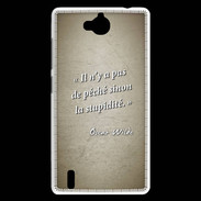 Coque Huawei Ascend G740 Pêché stupidité Sepia Citation Oscar Wilde