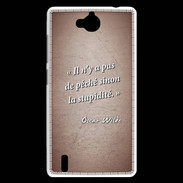 Coque Huawei Ascend G740 Pêché stupidité Rouge Citation Oscar Wilde