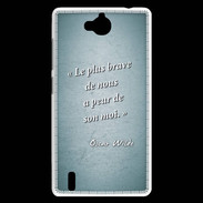 Coque Huawei Ascend G740 Brave Turquoise Citation Oscar Wilde