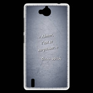 Coque Huawei Ascend G740 Aimer Bleu Citation Oscar Wilde