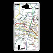 Coque Huawei Ascend G740 Plan de métro de Paris