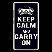 Coque Huawei Ascend G740 Keep Calm Carry on Noir