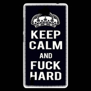 Coque Huawei Ascend G740 Keep Calm Fuck hard Noir