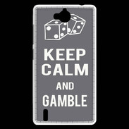 Coque Huawei Ascend G740 Keep Calm Gamble Gris