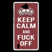 Coque Huawei Ascend G740 Keep Calm Fuck Off Brique