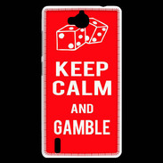 Coque Huawei Ascend G740 Keep Calm Gamble Rouge