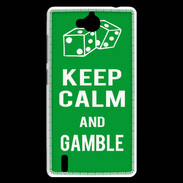 Coque Huawei Ascend G740 Keep Calm Gamble Vert