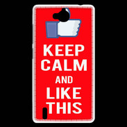 Coque Huawei Ascend G740 Keep Calm Like This Rouge