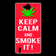 Coque Huawei Ascend G740 Keep Calm Smoke Rouge