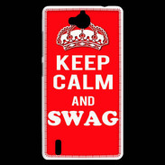 Coque Huawei Ascend G740 Keep Calm Swag Rouge