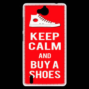 Coque Huawei Ascend G740 Keep Calm Buy Shoes Rouge