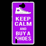 Coque Huawei Ascend G740 Keep Calm Buy Shoes Violet