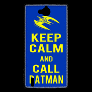 Coque Huawei Ascend G740 Keep Calm Batman Bleu