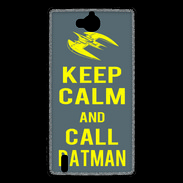 Coque Huawei Ascend G740 Keep Calm Call Batman Gris