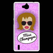 Coque Huawei Ascend G740 Miss Champagne Rousse