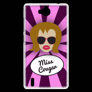 Coque Huawei Ascend G740 Miss Cougar Rousse