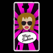 Coque Huawei Ascend G740 Miss Fashion Rousse