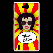 Coque Huawei Ascend G740 Miss Latina Brune
