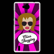 Coque Huawei Ascend G740 Miss Shopping Rousse
