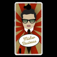 Coque Huawei Ascend G740 Mister Business Brun