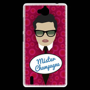 Coque Huawei Ascend G740 Mister Champagne Brun