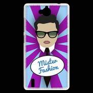 Coque Huawei Ascend G740 Mister Fashion Brun