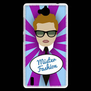 Coque Huawei Ascend G740 Mister Fashion Roux