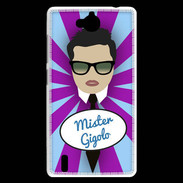 Coque Huawei Ascend G740 Mister Gigolo Brun