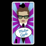 Coque Huawei Ascend G740 Mister Gigolo Chatain