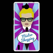 Coque Huawei Ascend G740 Mister Shopping Blond