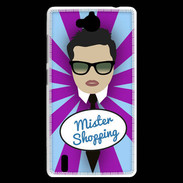 Coque Huawei Ascend G740 Mister Shopping Brun