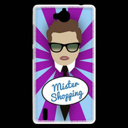 Coque Huawei Ascend G740 Mister Shopping Chatain