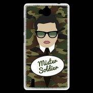 Coque Huawei Ascend G740 Mister Soldier Brun