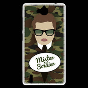 Coque Huawei Ascend G740 Mister Soldier Chatain
