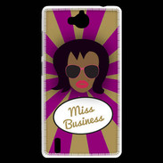 Coque Huawei Ascend G740 Miss business Black