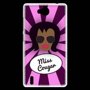 Coque Huawei Ascend G740 Miss Cougar Black