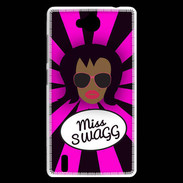 Coque Huawei Ascend G740 Miss Swag Black