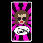 Coque Huawei Ascend G740 Miss Swag Chatain