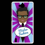 Coque Huawei Ascend G740 Mister Fashion Black